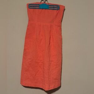 NWT J.Crew Strapless Dress in Vibrant Coral